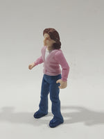 Woman Mom in Pink Sweater with Blue Pants 2 1/2" Tall Toy Action Figure