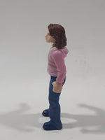 Woman Mom in Pink Sweater with Blue Pants 2 1/2" Tall Toy Action Figure