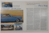 1963 Saturday Evening Post 1963 Ford Falcon Convertible 13 1/2" x 21" Magazine Print Ad