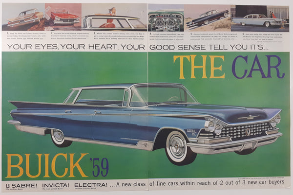 1959 Buick Electra 225 13 5/8" x 20 3/4" Magazine Print Ad