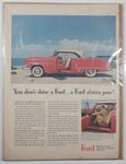 1953 Ford Victoria 10 1/4" x 13" Magazine Print Ad