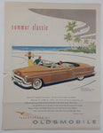 1953 Oldsmobile Summer Classic Ninety-Eight Convertible "Rocket Engine" 9 1/2" x 12 1/2" Magazine Print Ad