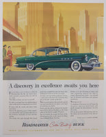 Saturday Evening Post 1954 Buick Roadmaster 10 1/4" x 13 1/2" Magazine Print Ad