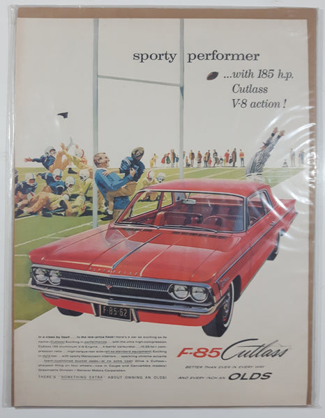 1961 Oldsmobile F-85 Cutlass "sporty performer" 10 1/2" x 13 5/8" Magazine Print Ad