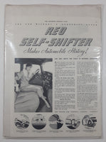 1933 The Saturday Evening Post Reo Self-Shifter 10 1/4" x 13 5/8" Magazine Print Ad
