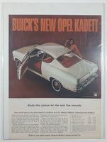 1966 Buick's New Opel Kadett "Study this picture for next five seconds" 10 1/4" x 13 1/2" Magazine Print Ad