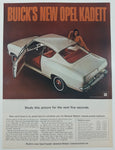 1966 Buick's New Opel Kadett "Study this picture for next five seconds" 10 1/4" x 13 1/2" Magazine Print Ad