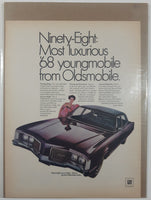 1968 Oldsmobile Ninety-Eight Luxury Sedan 10 1/2" x 13 1/2" Magazine Print Ad