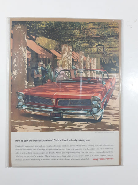1963 Pontiac Bonneville 10 1/4" x 13 3/4" Magazine Print Ad