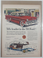 1953 Ford Crestline 10 1/4" x 13 3/4" Magazine Print Ad