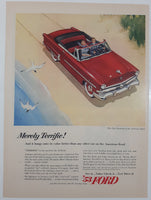 1953 Ford Crestline Convertible 10 1/4" x 13 3/4" Magazine Print Ad