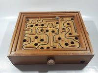 Vintage Labyrinth Tilting Marble Maze Wood Puzzle Game