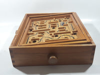 Vintage Labyrinth Tilting Marble Maze Wood Puzzle Game