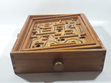 Vintage Labyrinth Tilting Marble Maze Wood Puzzle Game