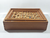 Vintage Labyrinth Tilting Marble Maze Wood Puzzle Game