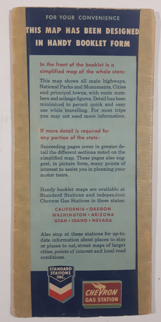 Vintage 1952 Chevron RPM Washington Points Of Interest and Touring Map ...