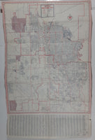 Vintage 1962 Texaco Salt Lake City Ogden and Provo Road Map 18" x 24 3/4