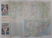 Vintage 1960 Texaco Montana Road Map 18" x 26 1/2"