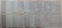 Vintage 1965 Texaco Los Angeles Street and Vicinity Maps Road Map 18" x 42"