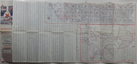 Vintage 1965 Texaco Los Angeles Street and Vicinity Maps Road Map 18" x 42"