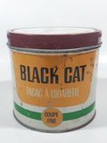 Vintage Black Cat Fine Cut Cigarette Tobacco Metal Tin Can with Matinee Lid
