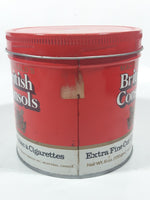 Vintage British Consols Extra Fine Cut Cigarette Tobacco Red and White Tin Metal Can