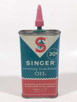 Vintage Singer Sewing Machine Oil 30c 4 FL OZS. Tin Metal Can Handy Oiler