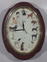 Dog's Legend 10 3/4" x 14 1/2" Barking Dog Faux Wood Wall Clock