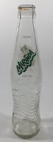 Mirinda 8 3/4" Tall 237mL Embossed Clear Glass Soda Pop Bottle