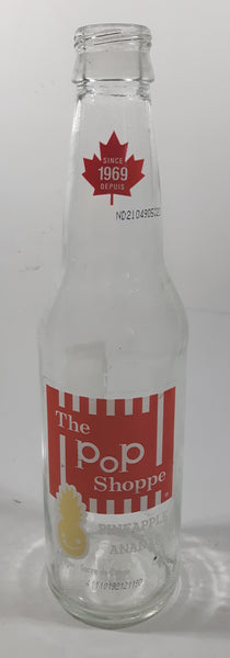 The Pop Shoppe Pineapple 9" Tall 355mL Clear Glass Soda Pop Bottle