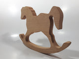 Folk Art 9 1/2" Long Wood Rocking Horse Toy