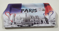 Paris Eiffel Tower, Hearts, and Building Themed 6 1/4" x 10" Metal Tray