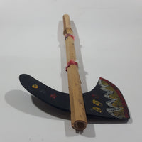 Tomahawk with Rubber Blade and Bamboo Shaft 13" Long Toy Native Weapon