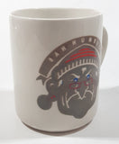 Denny's Bah-Humbug! Christmas Themed White 3 3/4" Tall Ceramic Coffee Mug Cup Handle Chip