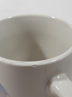 Denny's "I Would Have Preferred Something Cold." Snowman Themed 3 3/4" Tall Ceramic Coffee Mug Cup Chip On Rim