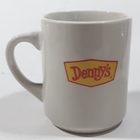 Denny's "I Would Have Preferred Something Cold." Snowman Themed 3 3/4" Tall Ceramic Coffee Mug Cup Chip On Rim