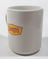 Denny's "I Would Have Preferred Something Cold." Snowman Themed 3 3/4" Tall Ceramic Coffee Mug Cup Chip On Rim