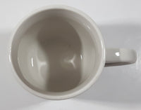 Denny's "I Would Have Preferred Something Cold." Snowman Themed 3 3/4" Tall Ceramic Coffee Mug Cup Chip On Rim