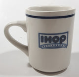 IHOP Restaurant Oneida B-12 Blue Stripe 3 3/4" Tall Ceramic Coffee Mug Cup