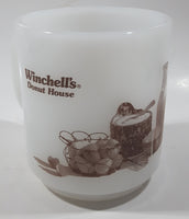 Vintage Glasbake Winchell's Donut House 3 1/2" Tall Milk Glass Coffee Mug Cup