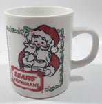 Vintage Sears Restaurants Santa Claus Christmas Themed 3 3/4" Tall Ceramic Coffee Mug Cup