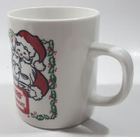 Vintage Sears Restaurants Santa Claus Christmas Themed 3 3/4" Tall Ceramic Coffee Mug Cup