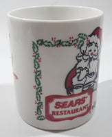 Vintage Sears Restaurants Santa Claus Christmas Themed 3 3/4" Tall Ceramic Coffee Mug Cup