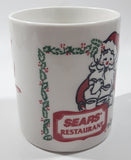 Vintage Sears Restaurants Santa Claus Christmas Themed 3 3/4" Tall Ceramic Coffee Mug Cup