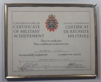 Vintage 1985 Commemoration of Canadian Citizenship and Canadian Forces Certificate Of Military Achievement Certificates Framed (No Glass)