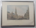Antique 1800s "Brussels-Town Hall" Painting By H. Borremans 12 1/2" x 16" Lith Print