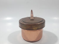 Vintage Small Copper Pot with Sliding Brass Lid