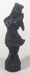 Vintage 1977 Coco Joe's Hawaii Hula Girl Dreams 8 1/4" Tall Carved Lava Rock Figurine Sculpture