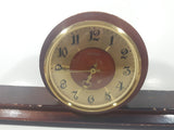 Vintage Vesna Soviet Union USSR Russian 15 3/4" Wide Wood Cased Key Wind Mantle Clock Needs Repair