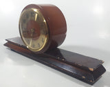 Vintage Vesna Soviet Union USSR Russian 15 3/4" Wide Wood Cased Key Wind Mantle Clock Needs Repair